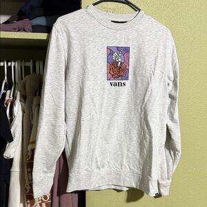 Vans Light Gray Graphic Crewneck Sweater